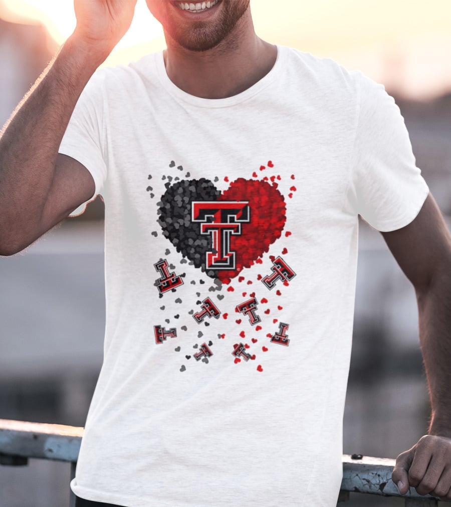 Texas Tech Red Raiders Heart 2026 Football Fan Gear T-Shirt