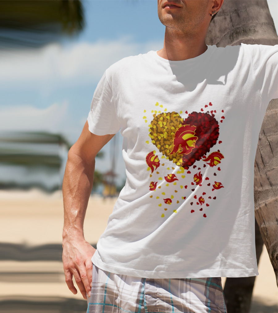 USC Trojans Heart Football 2026 Fan T-Shirt