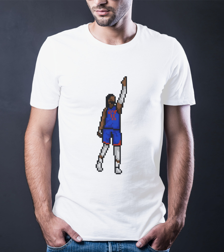 Jalen Brunson Clutch Pixel Art New York Knicks Basketball T-Shirt