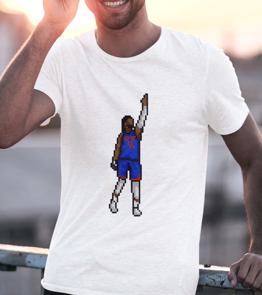 Jalen Brunson Clutch Pixel Art New York Knicks Basketball T-Shirt