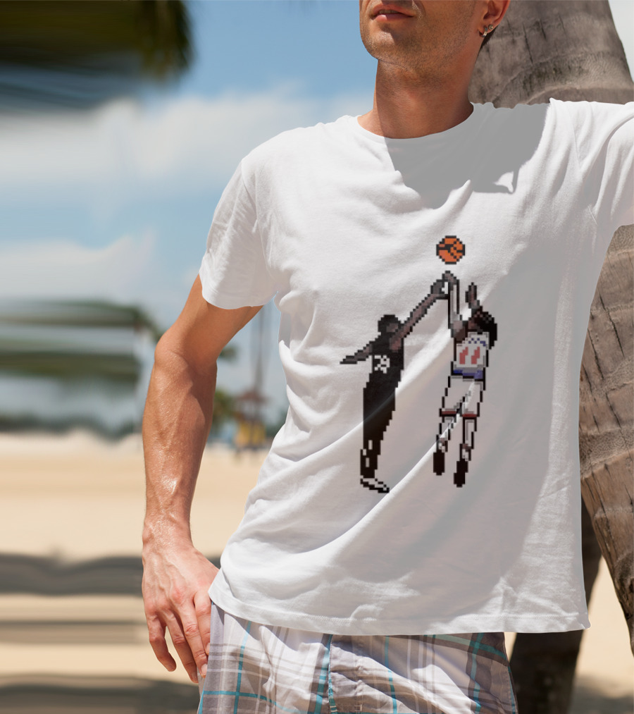 Jalen Brunson New York Knicks 8bit Basketball Action T-Shirt