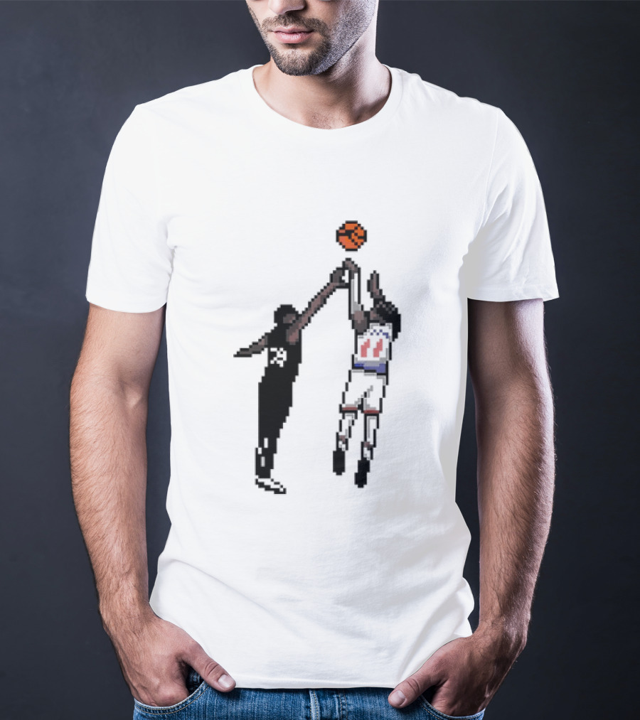 Jalen Brunson New York Knicks 8bit Basketball Action T-Shirt