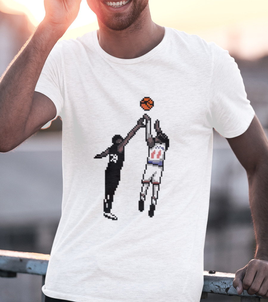 Jalen Brunson New York Knicks 8bit Basketball Action T-Shirt