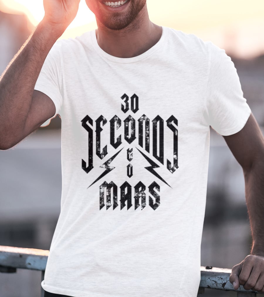 30 Seconds To Mars Lightning Bolt T-Shirt