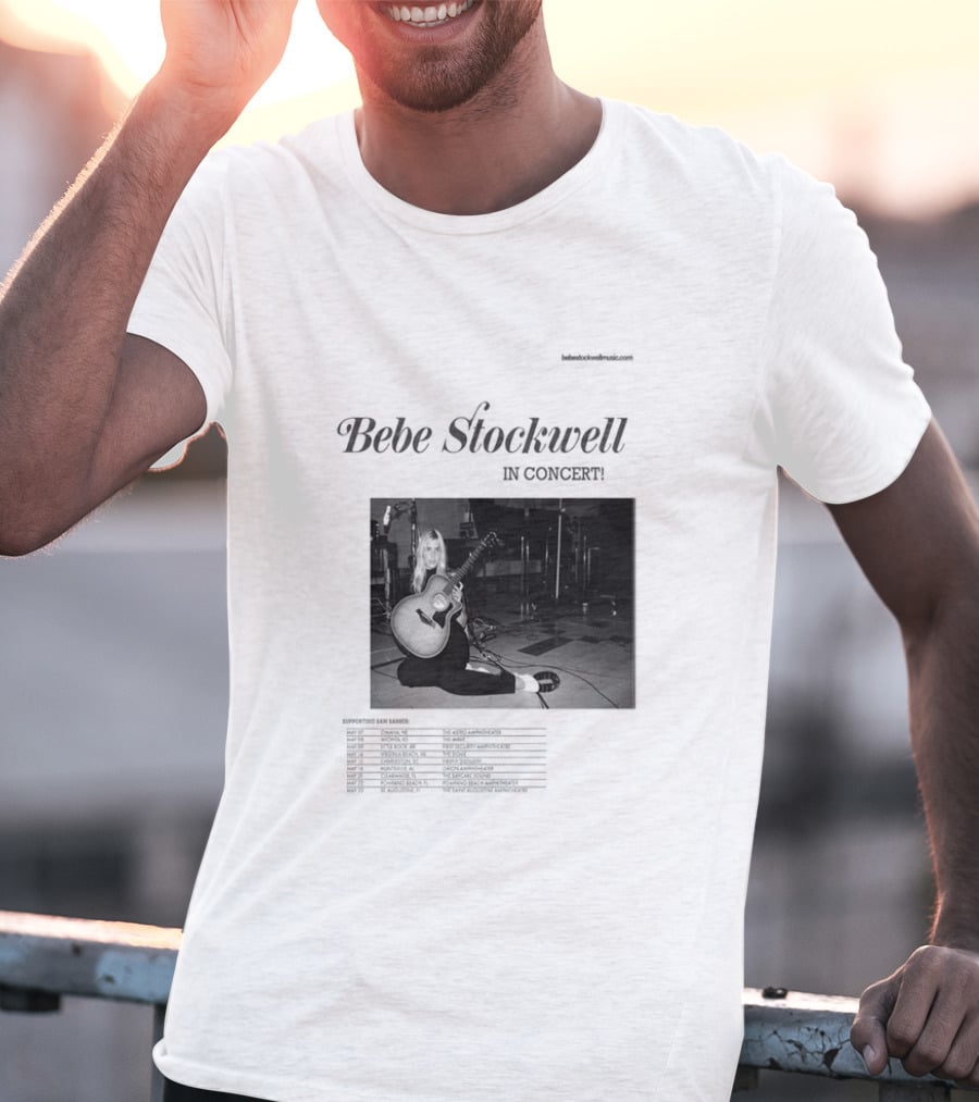 Bebe Stockwell In Concert Tour 2026 Dates Featuring Sam Barber T-Shirt