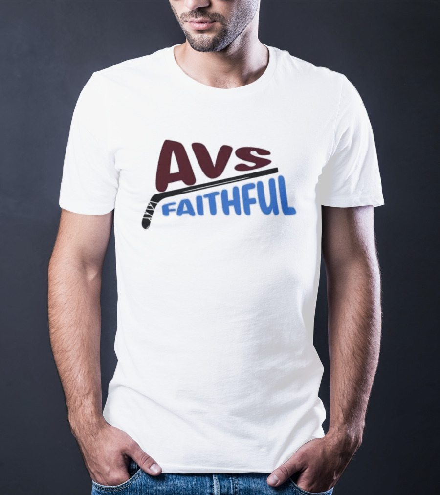 Avs Faithful Colorado Avalanche Hockey Enthusiast Fan Gear T-Shirt
