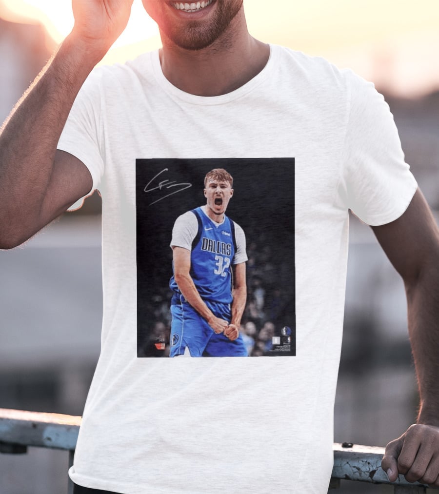 Cooper Flagg Dallas Mavericks Autographed Memorabilia NBA Collectible T-Shirt