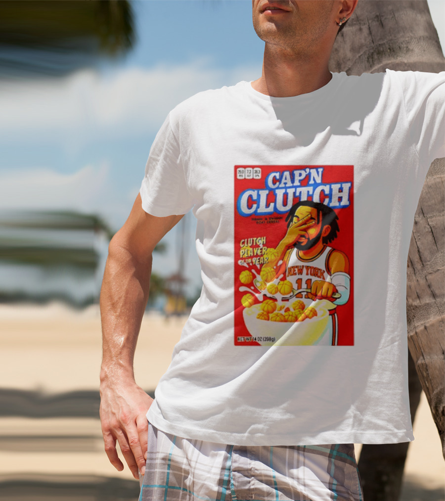 Cap'n Clutch New York Knicks Clutch Player Of The Year Cereal Box T-Shirt