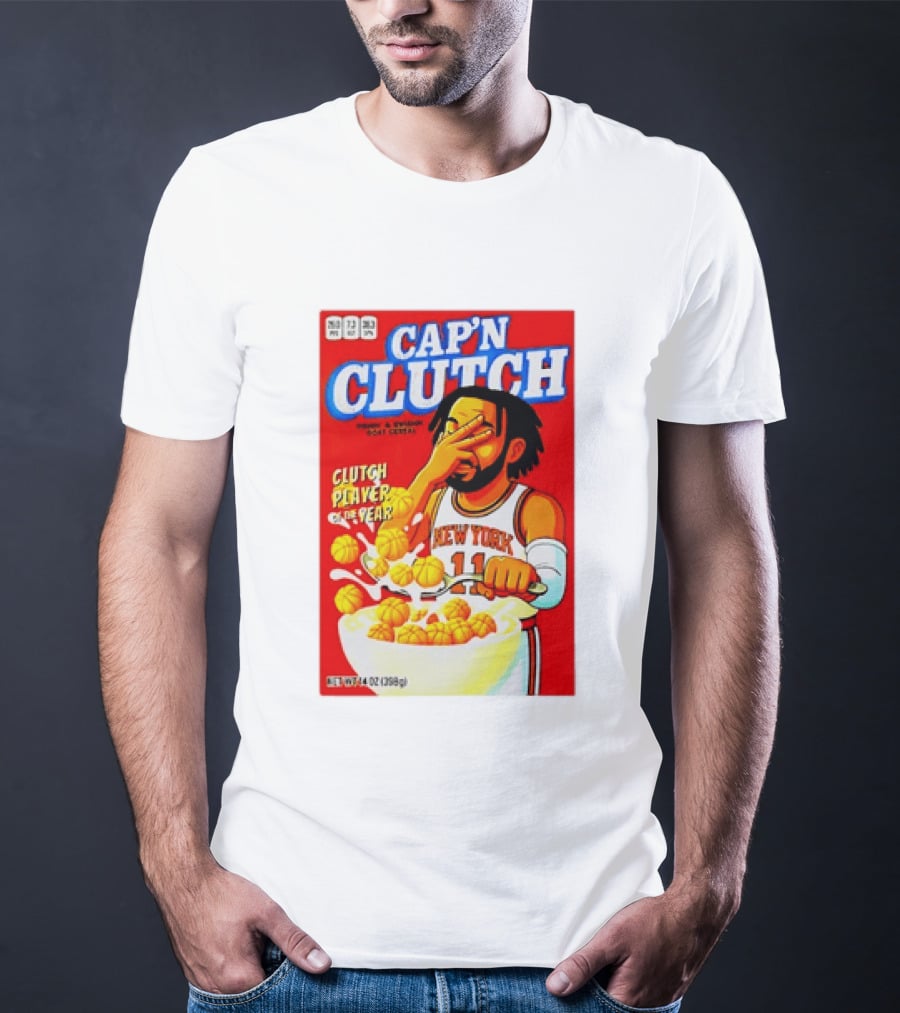 Cap'n Clutch New York Knicks Clutch Player Of The Year Cereal Box T-Shirt