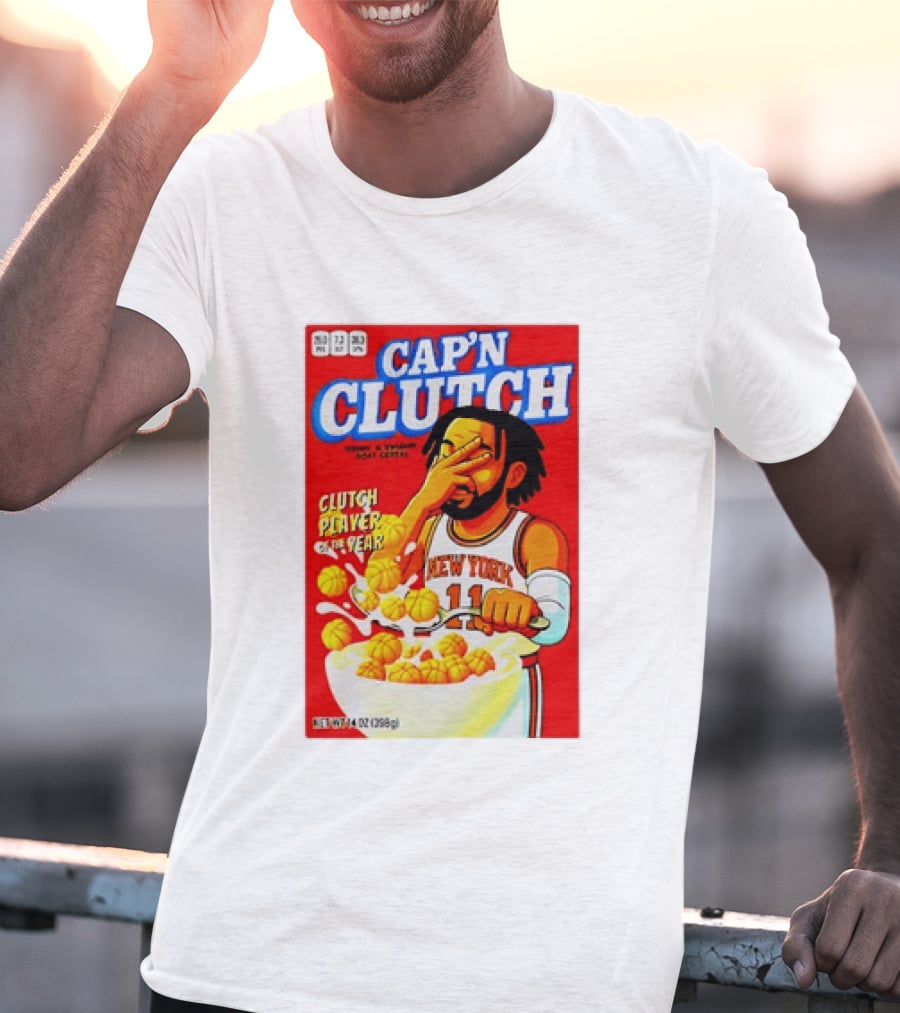 Cap'n Clutch New York Knicks Clutch Player Of The Year Cereal Box T-Shirt