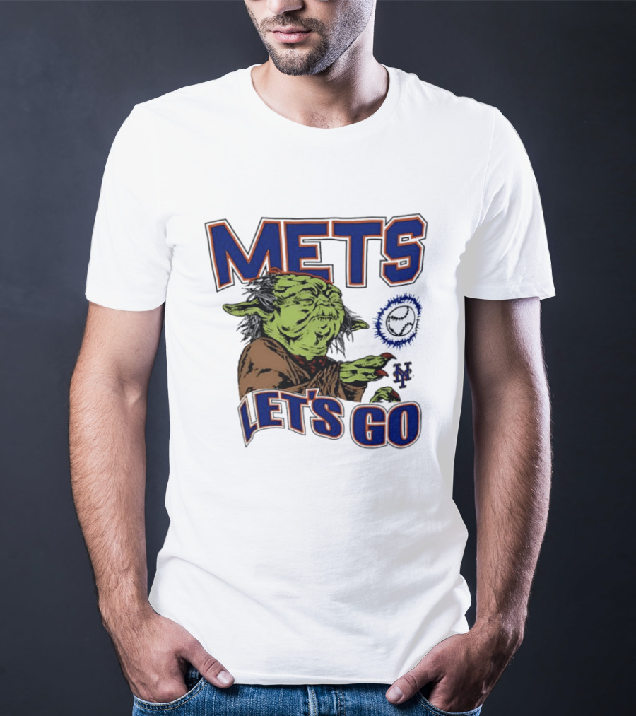 New York Mets Yoda Collaboration Let's Go Star Wars MLB T-Shirt