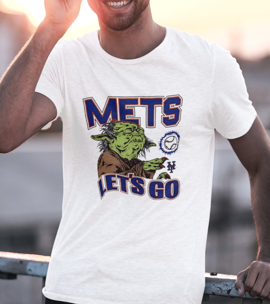 New York Mets Yoda Collaboration Let's Go Star Wars MLB T-Shirt