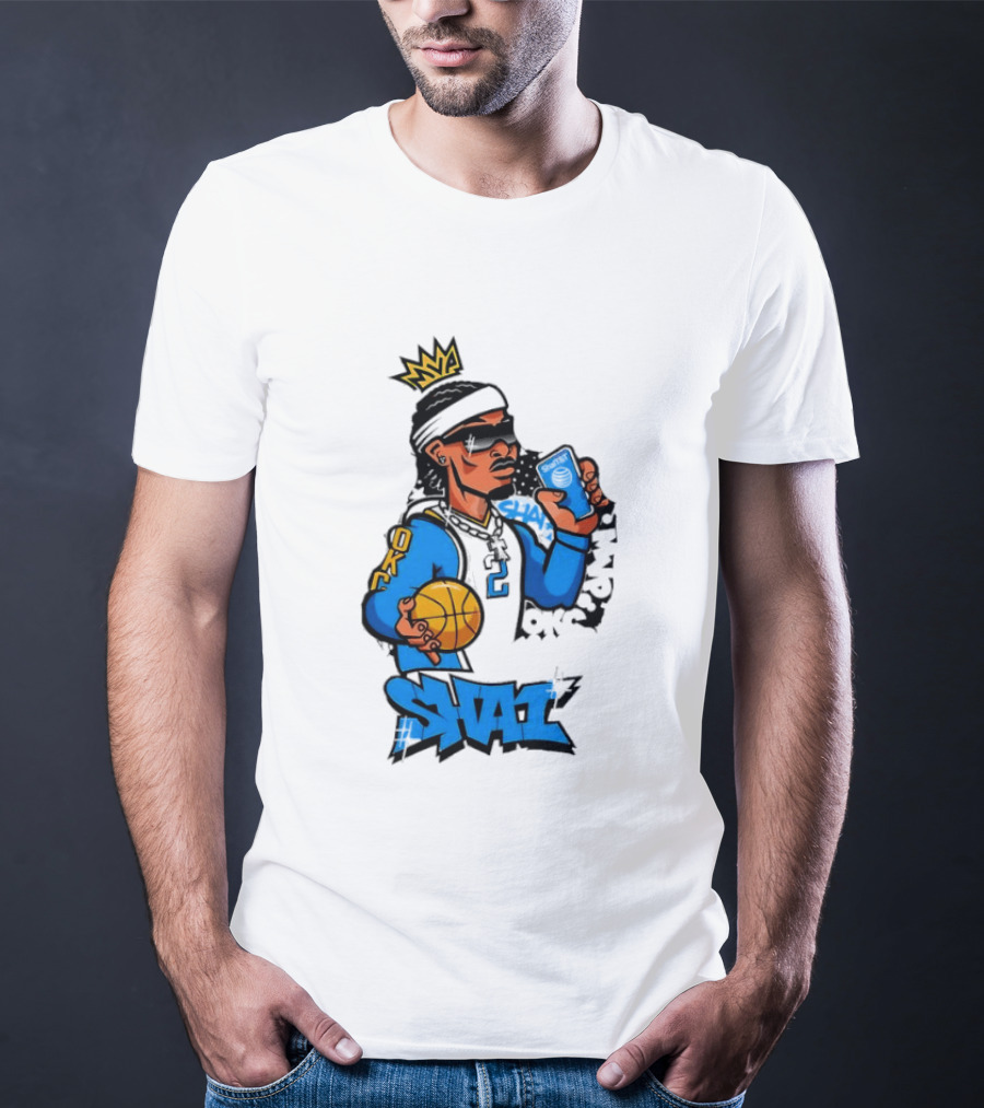 Shai Gilgeous Alexander OKC Crown Basketball Graphic SGA T-Shirt