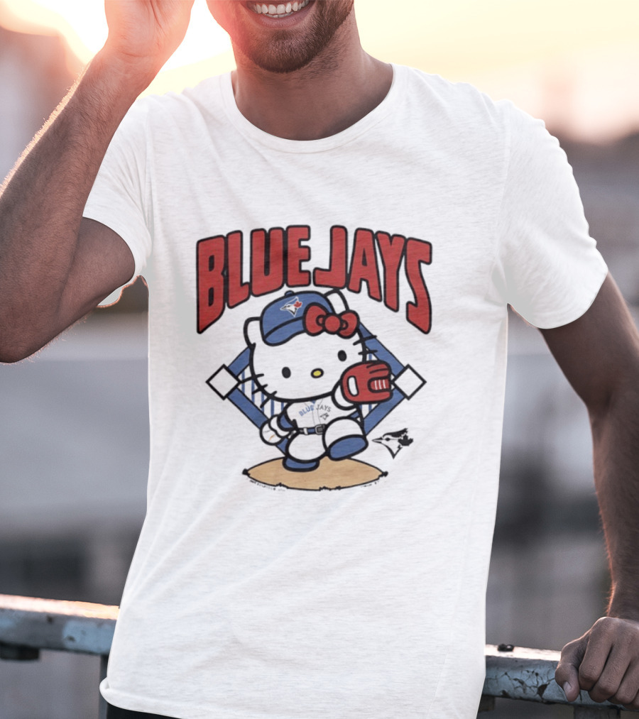 Toronto Blue Jays Hello Kitty Baseball Collaboration MLB T-Shirt