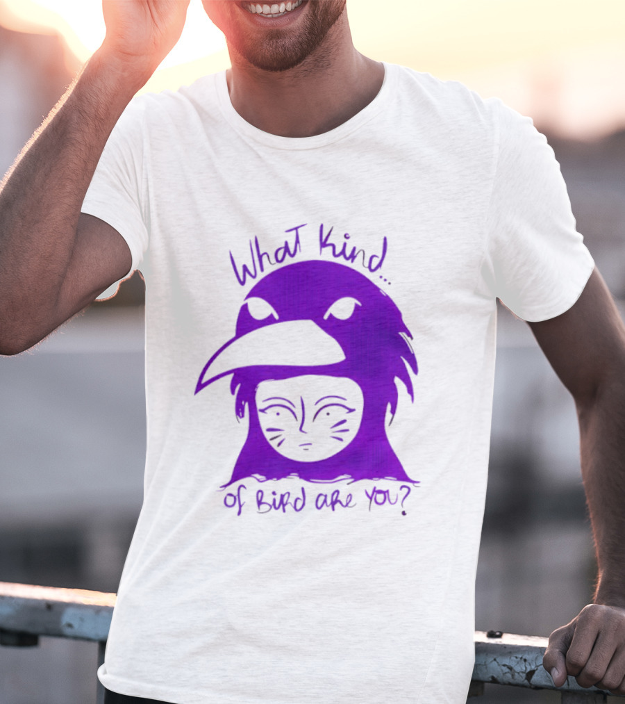 Moonrise Kingdom What Kind Of Bird Are You Purple Drawing T-Shirt