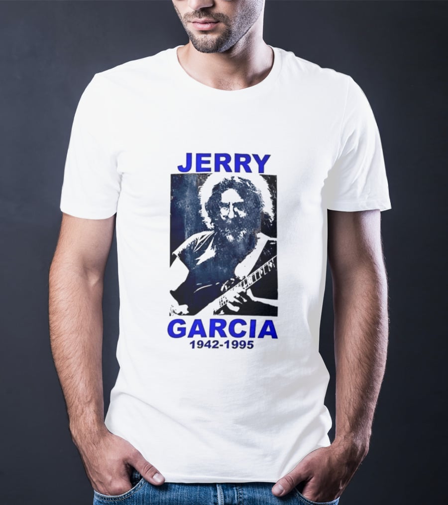 Jerry Garcia 1942 1995 Image With Guitar T-Shirt