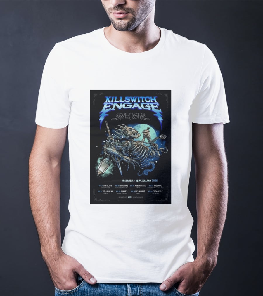 Killswitch Engage Sylosis Australia New Zealand Tour 2026 Concert Dates T-Shirt