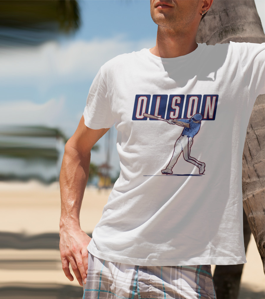 Olson 28 ATL Slugger Swing For Atlanta Braves Baseball Fans T-Shirt