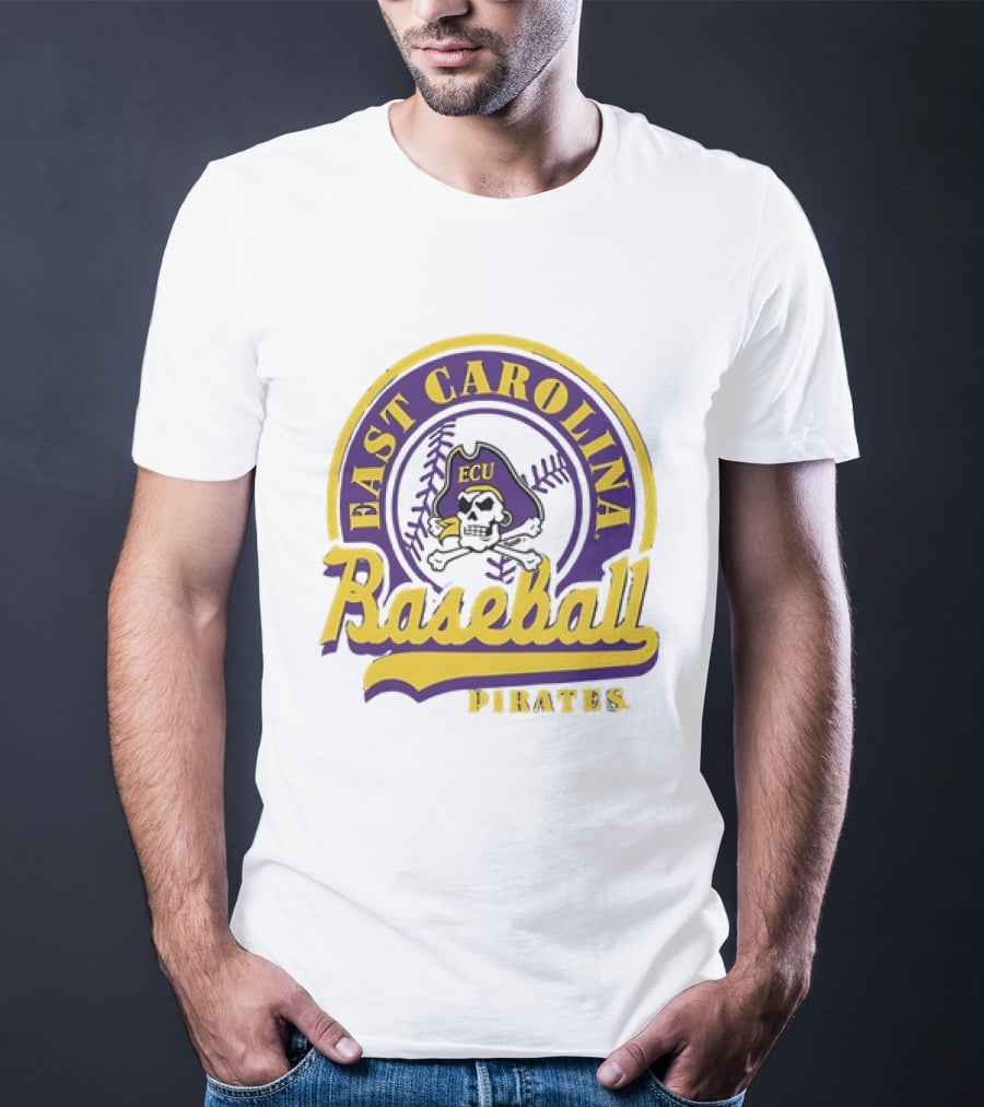 East Carolina Pirates ECU Baseball Skull T-Shirt