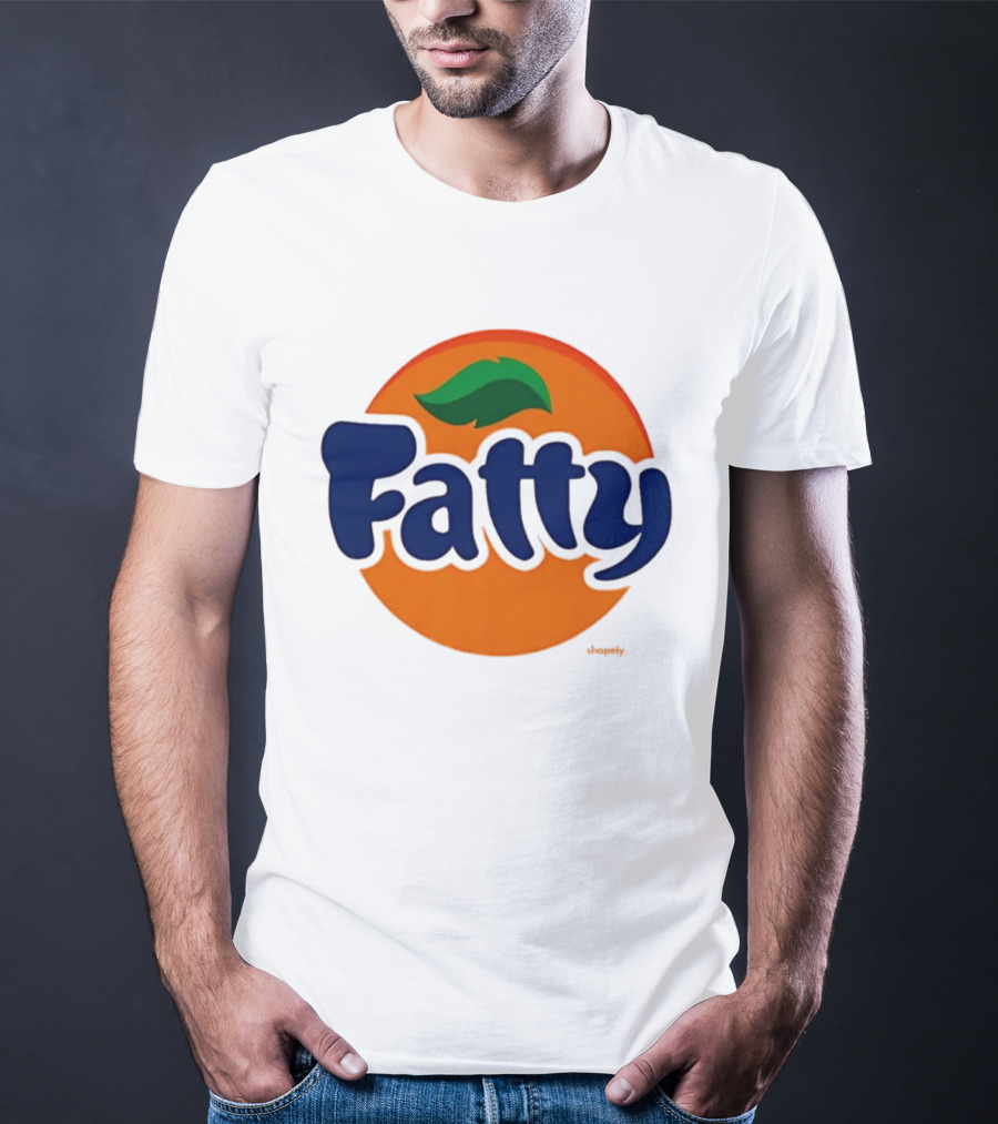 Fatty Fanta Bold Text Orange Circle T-Shirt