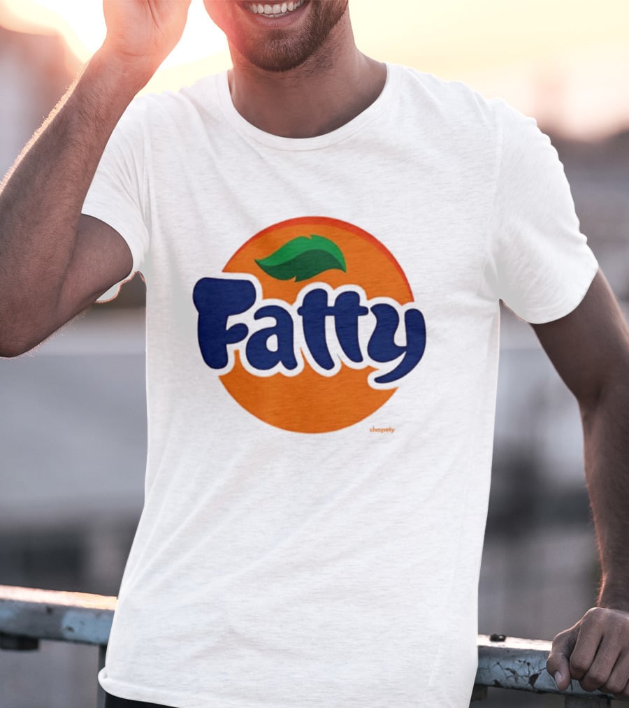 Fatty Fanta Bold Text Orange Circle T-Shirt