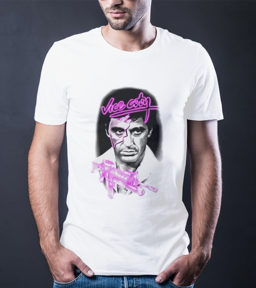 Vice City Tony Montana Scarface Neon T-Shirt