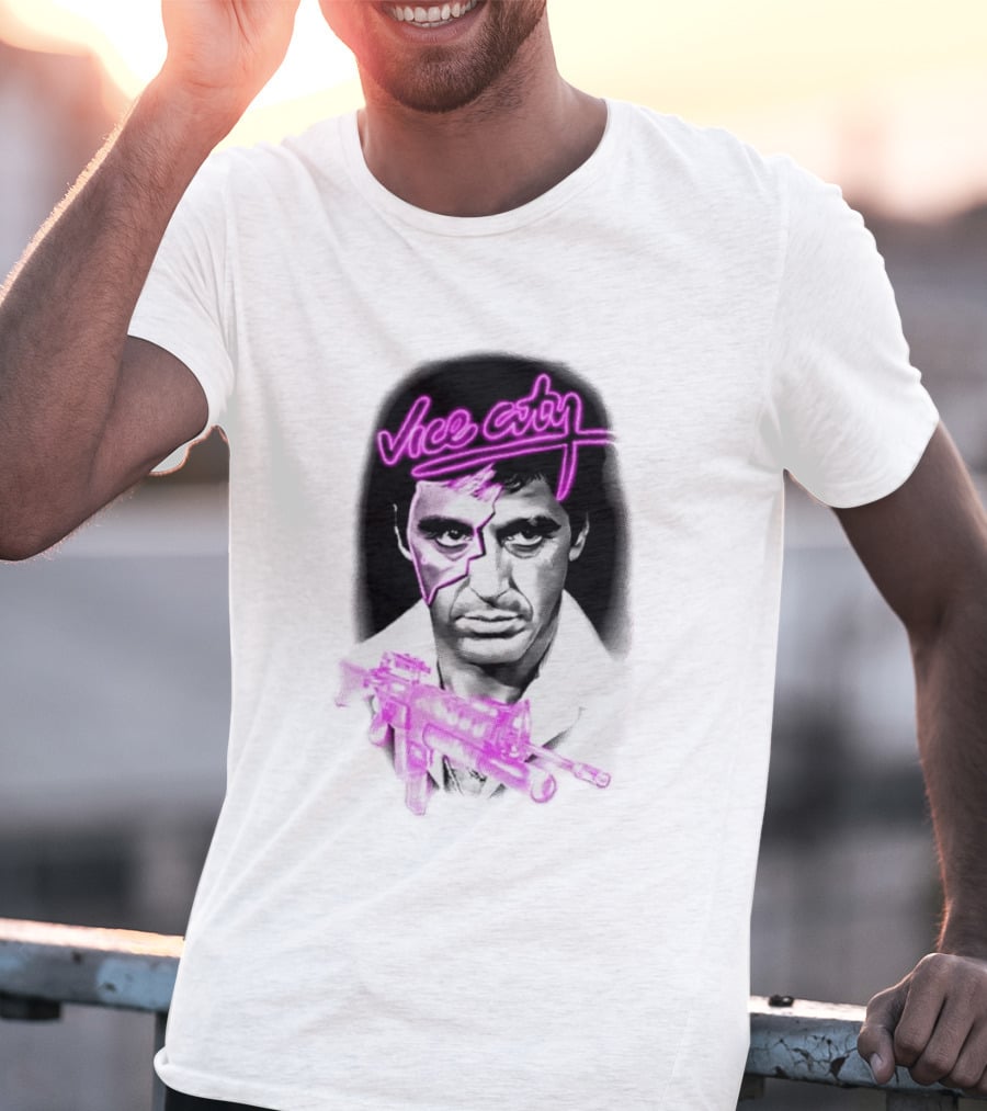 Vice City Tony Montana Scarface Neon T-Shirt