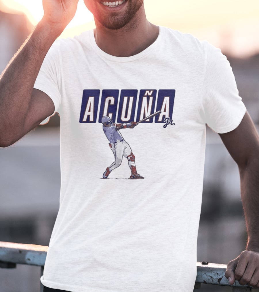 Ronald Acuña Jr Swinging Atlanta Braves Baseball Star T-Shirt