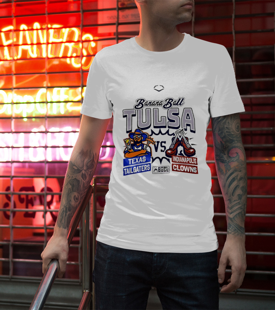 Banana Ball Tulsa Texas Tailgaters Vs Indianapolis Clowns T-Shirt