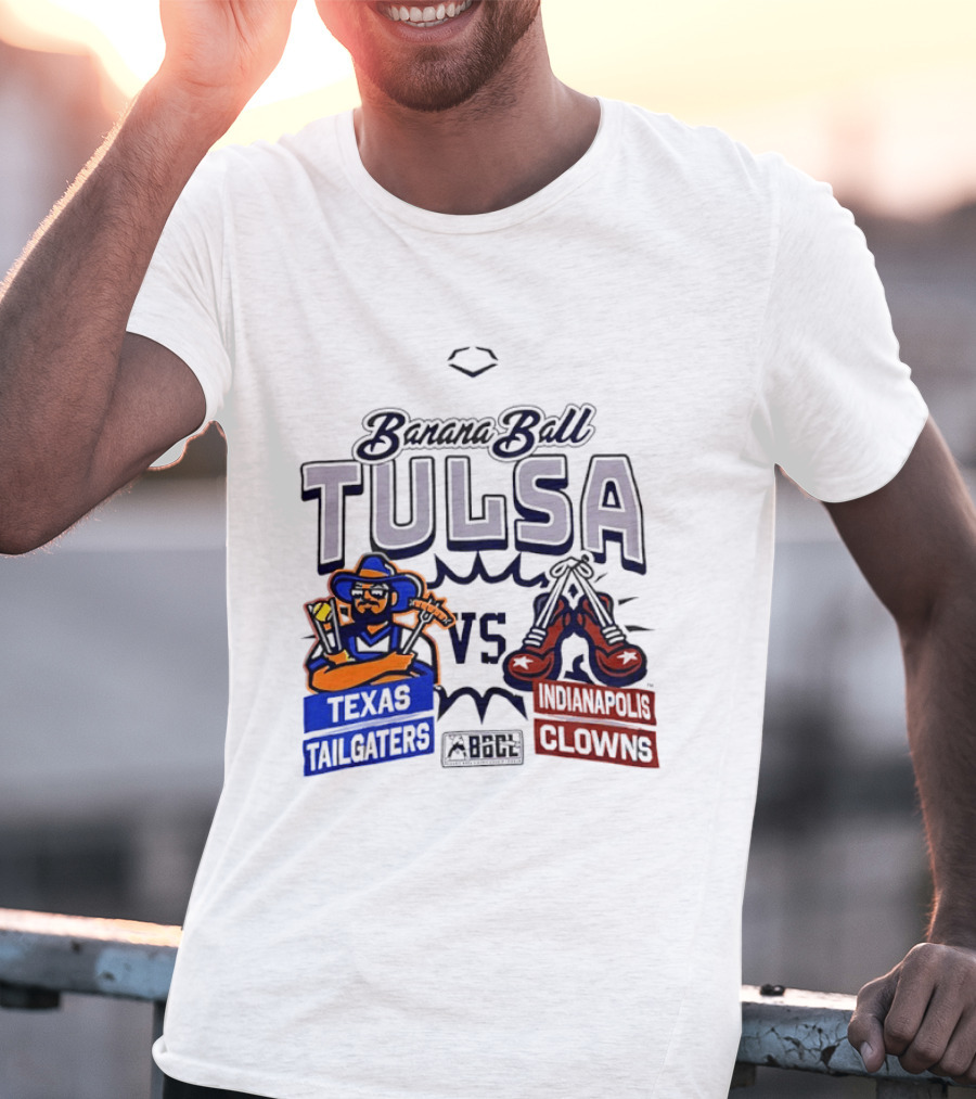 Banana Ball Tulsa Texas Tailgaters Vs Indianapolis Clowns T-Shirt