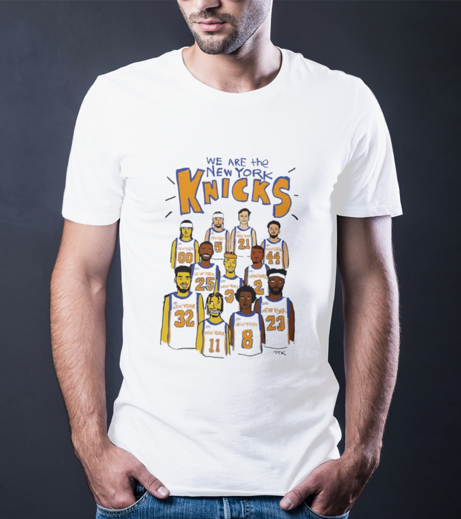 We Are The New York Knicks Players Basketball Doodle Team Roster T-Shirt