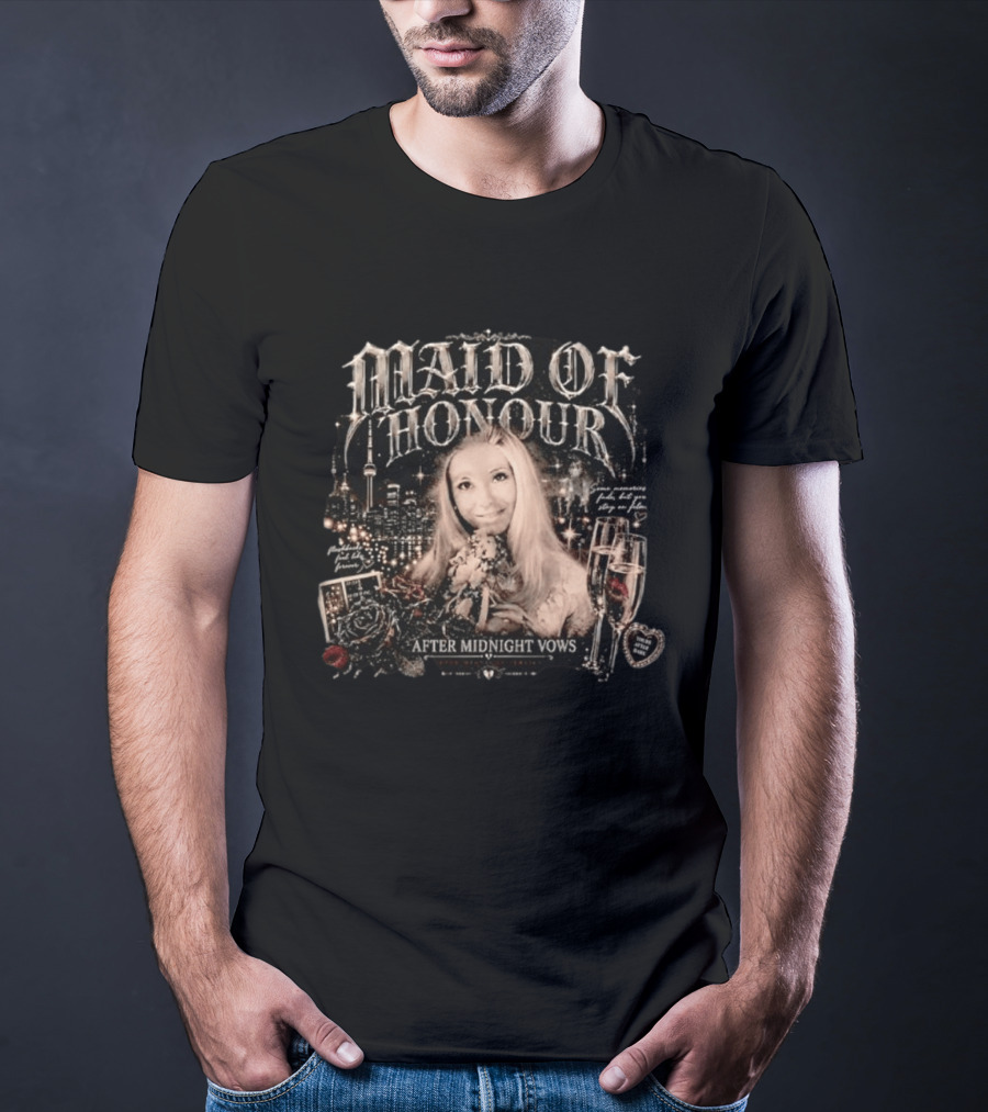 Maid Of Honour After Midnight Vows Romantic Toronto Skyline T-Shirt