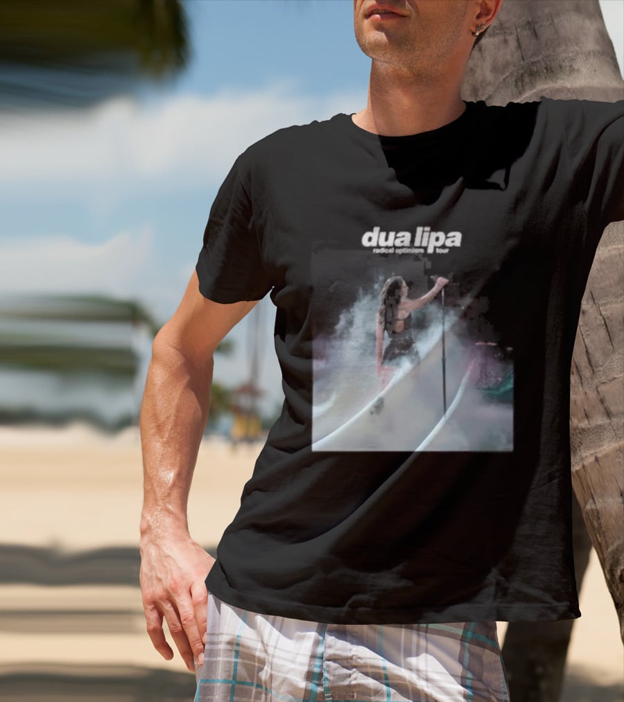 Dua Lipa Round Neck Abstract Pastel Aura T-Shirt