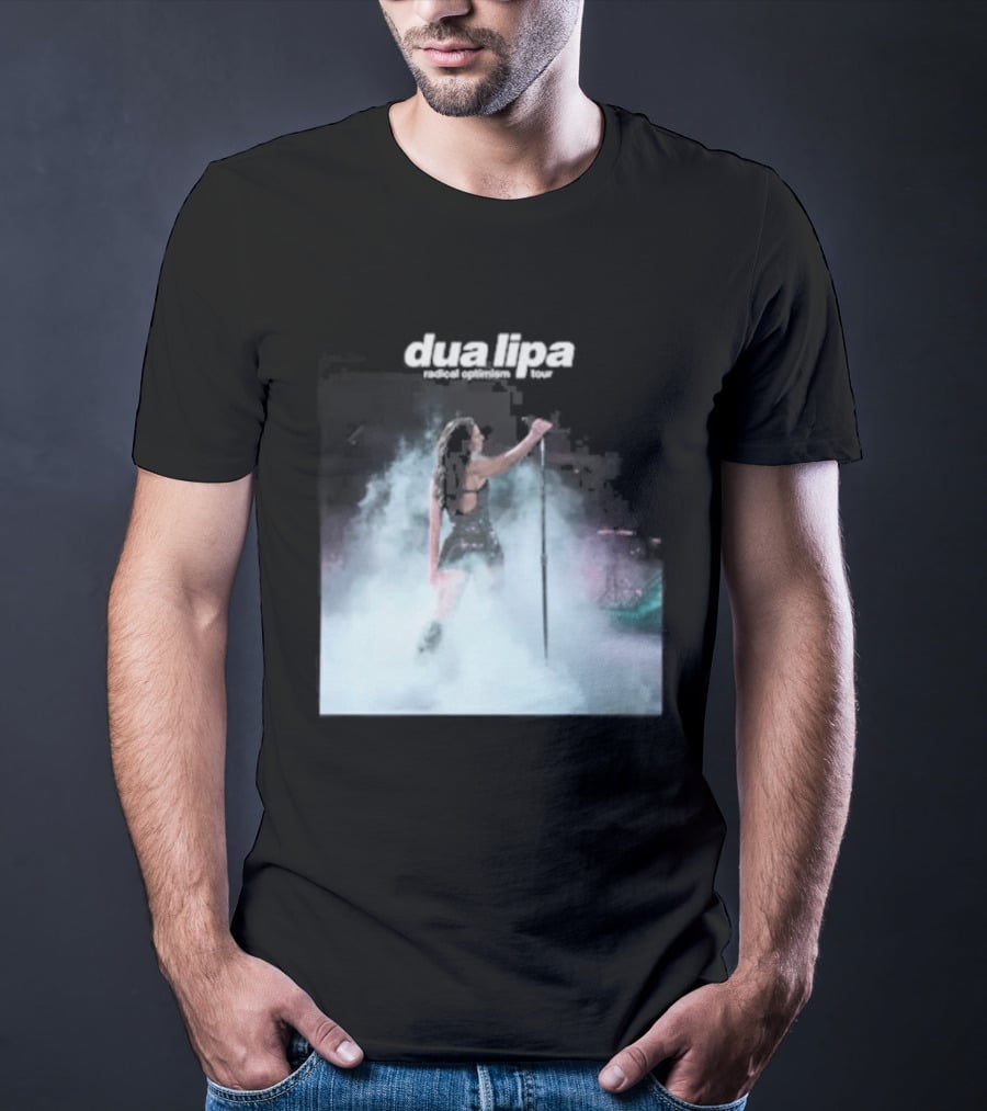 Dua Lipa Round Neck Abstract Pastel Aura T-Shirt