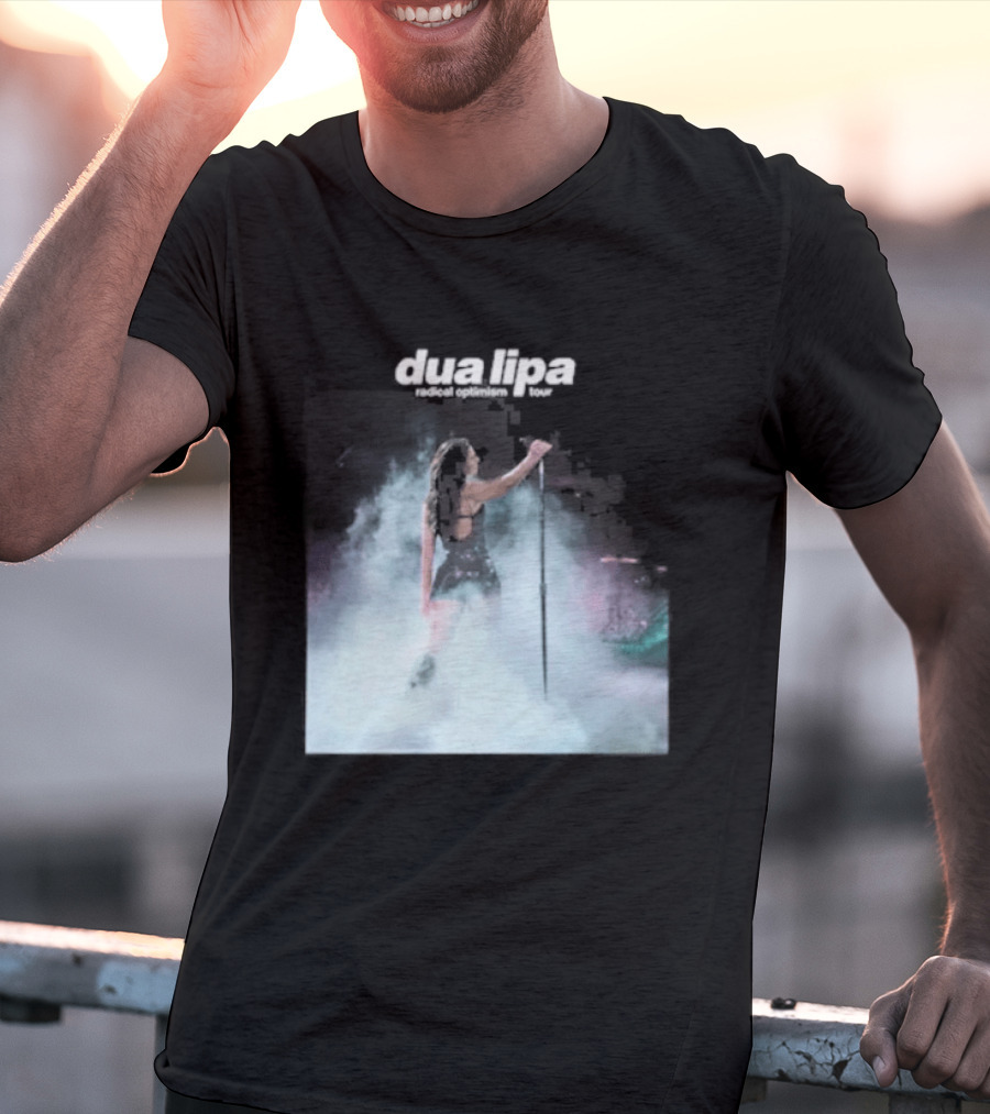 Dua Lipa Round Neck Abstract Pastel Aura T-Shirt