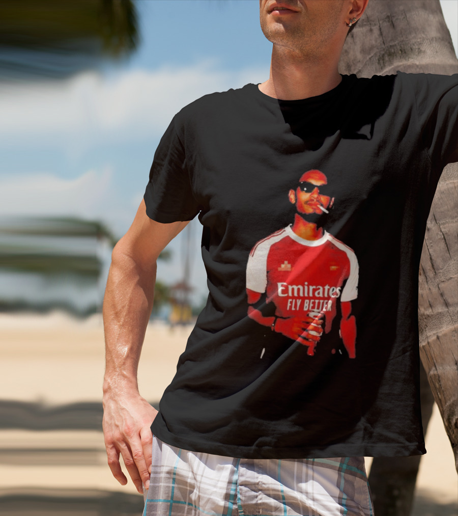 Gabriel Magalhaes Smoking Emirates Fly Better Arsenal T-Shirt