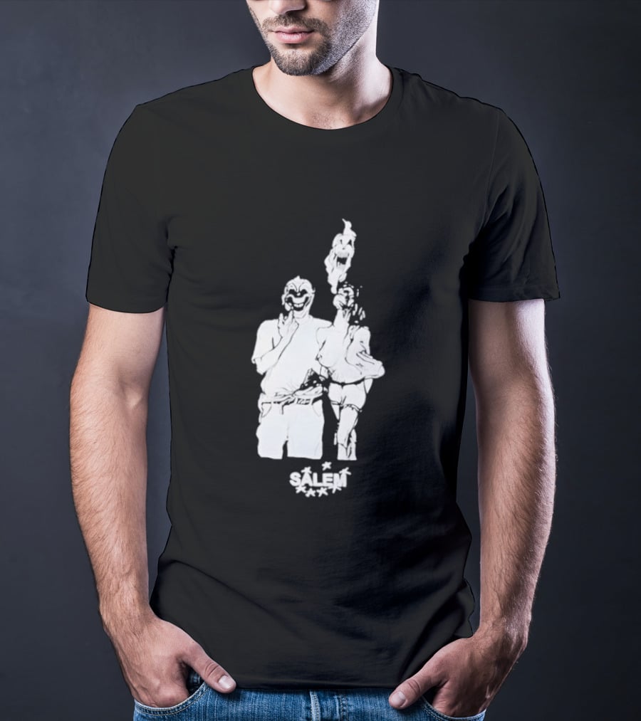 Salem Clown Mask Art Style Ghostly Figure T-Shirt
