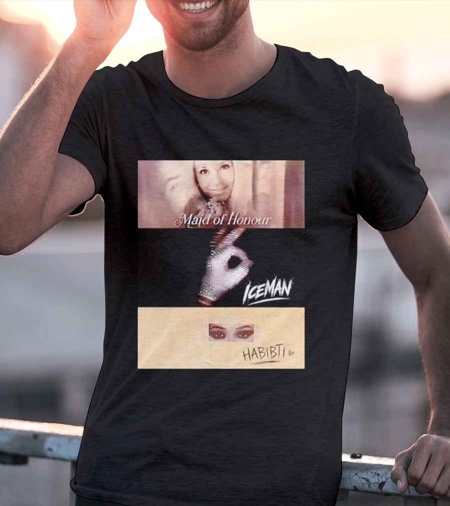 Maid Of Honour Iceman Habibti Mashup With Glove And Portraits T-Shirt