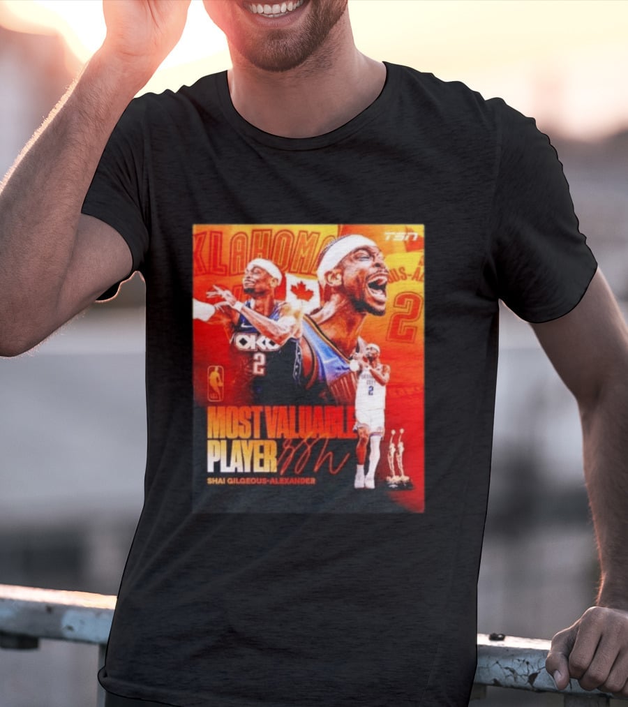 Shai Gilgeous Alexander Oklahoma Most Valuable Player 2x MVP TSN Basketball Canada T-Shirt