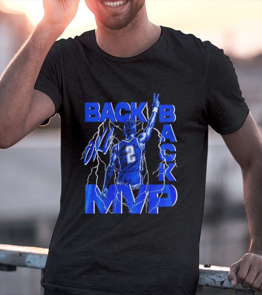 Shai Gilgeous Alexander Back 2 Back MVP Oklahoma City Thunder Storm T-Shirt