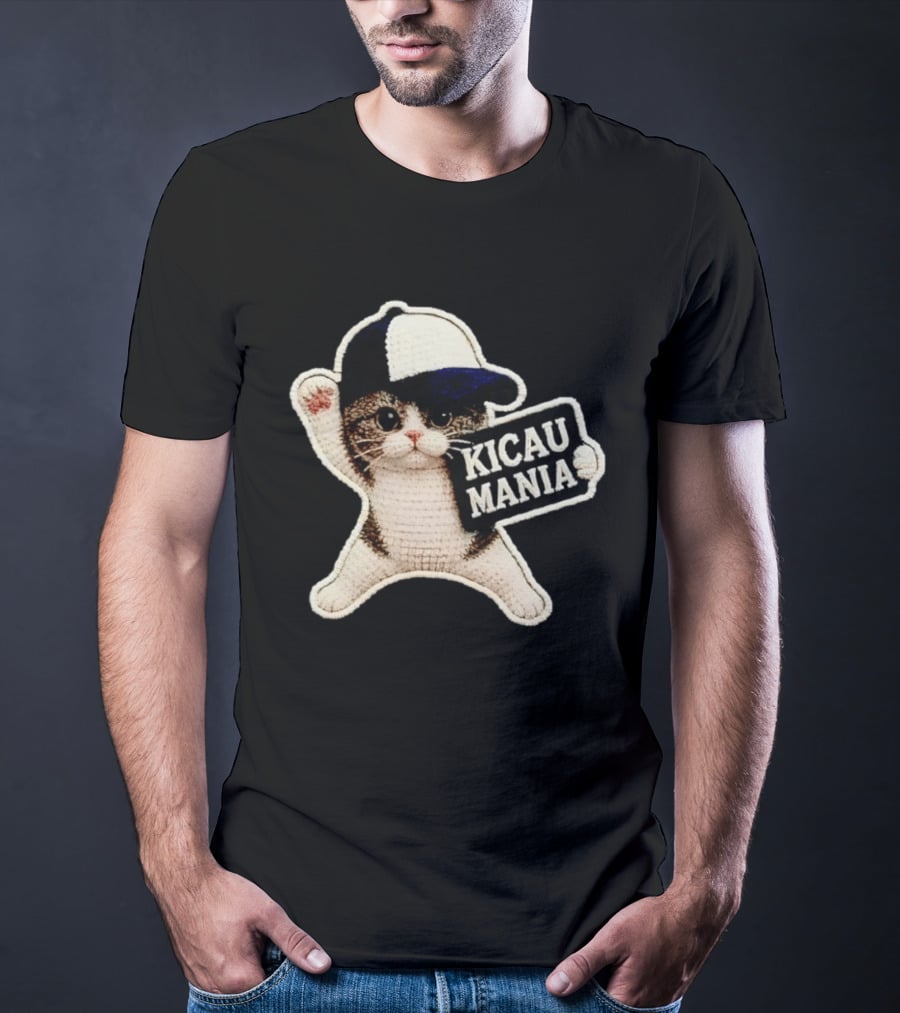 Kicau Mania Crochet Cat With Baseball Cap T-Shirt