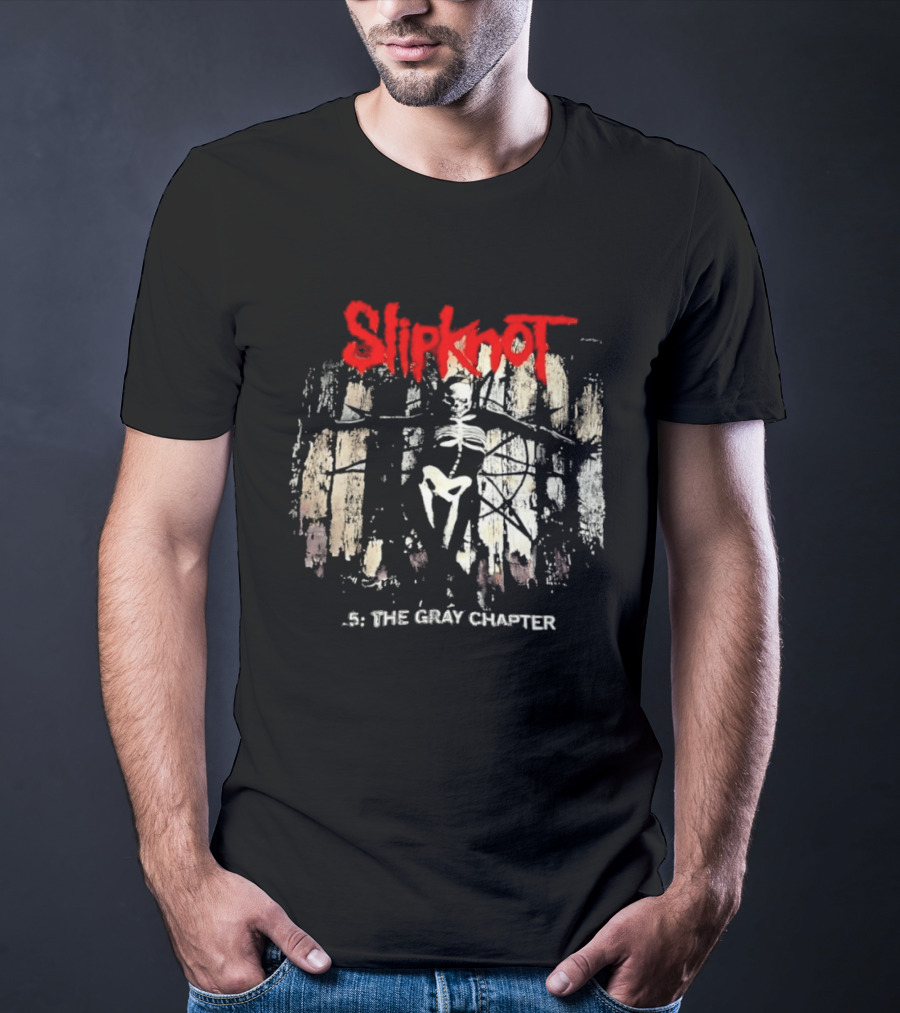 Slipknot Skull Skeleton 5 The Gray Chapter T-Shirt