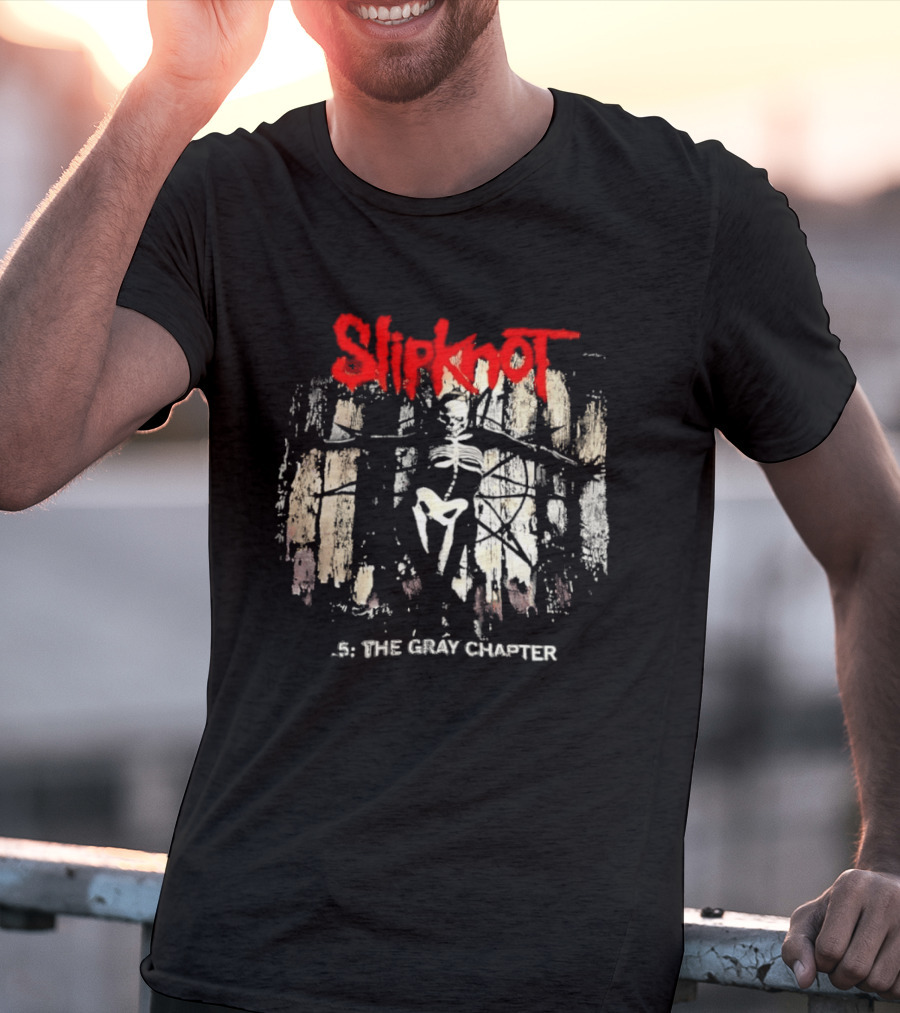 Slipknot Skull Skeleton 5 The Gray Chapter T-Shirt