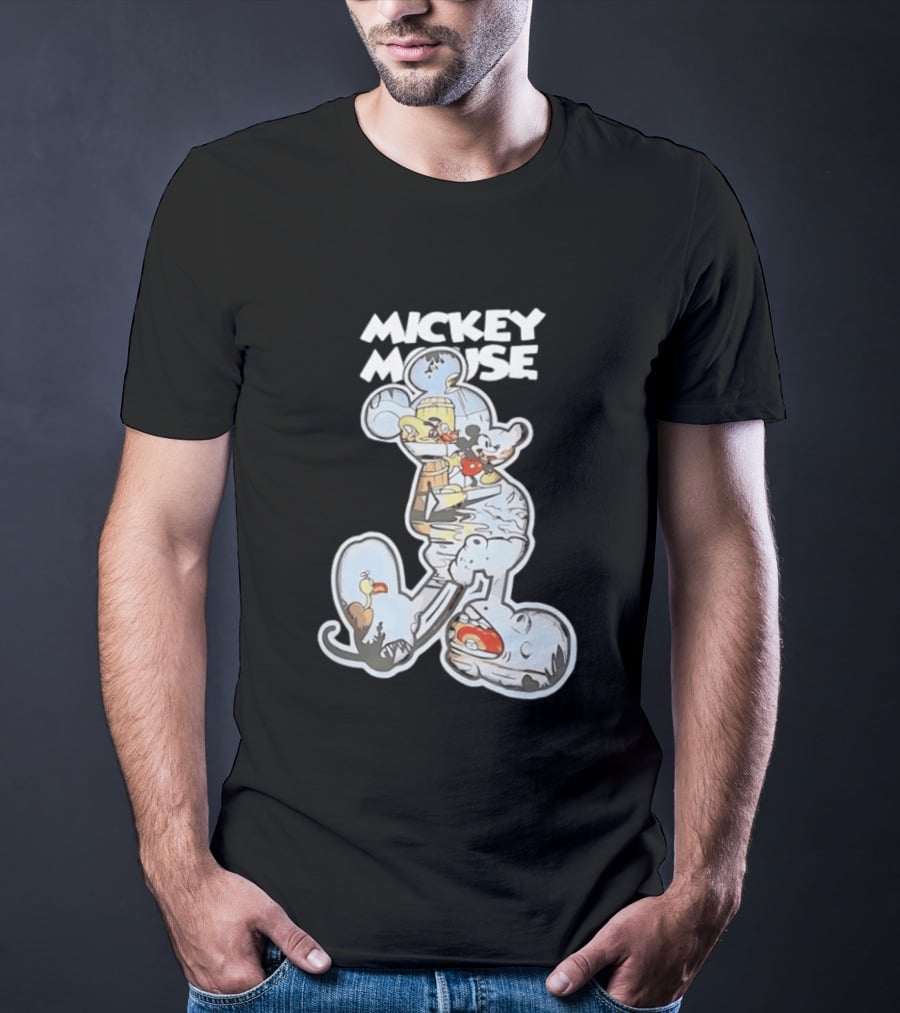 Mickey Mouse Steamboat Willie Vintage Cartoon Disney T-Shirt