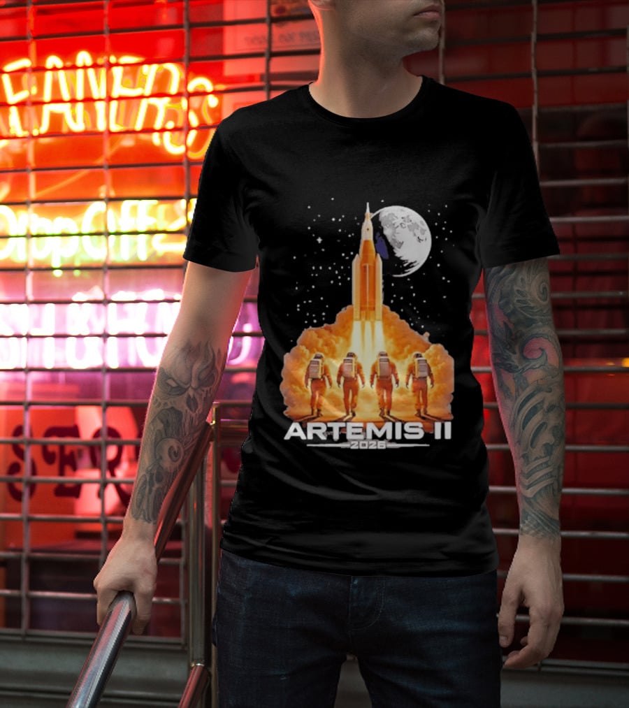 Artemis II Moon Mission 2026 NASA Astronaut Launch T-Shirt
