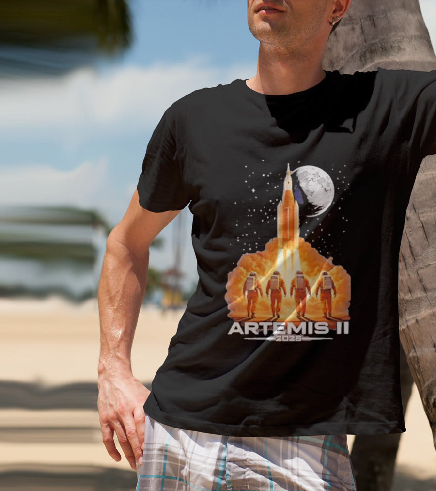 Artemis II Moon Mission 2026 NASA Astronaut Launch T-Shirt