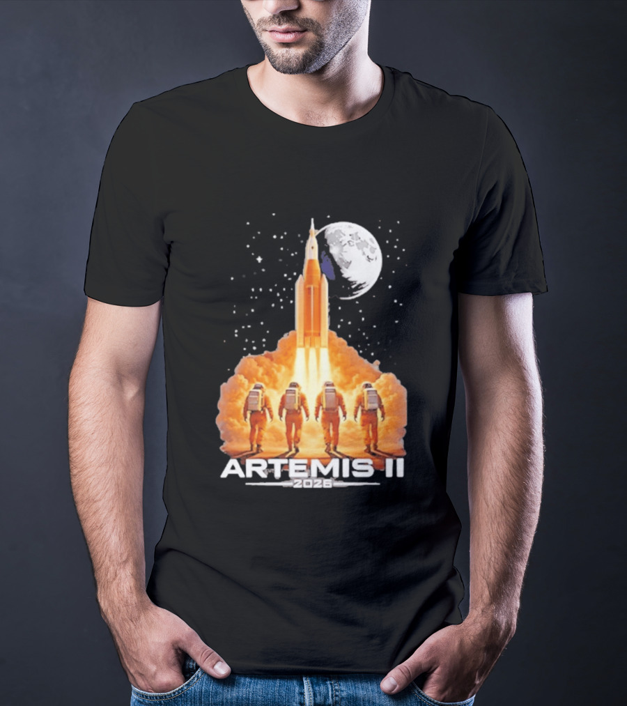 Artemis II Moon Mission 2026 NASA Astronaut Launch T-Shirt