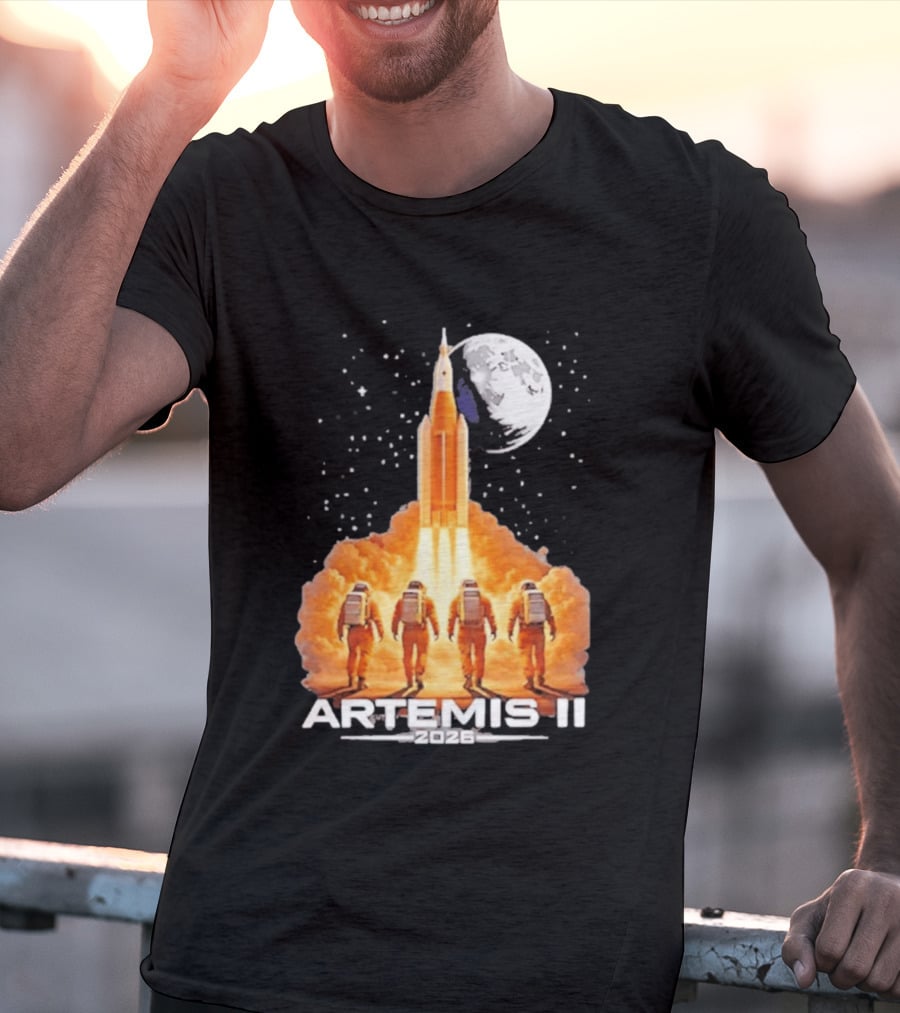 Artemis II Moon Mission 2026 NASA Astronaut Launch T-Shirt