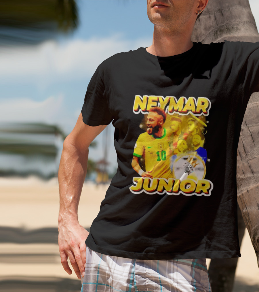 Neymar Junior Brasil National Football Team 10 Celebration Soccer Star T-Shirt