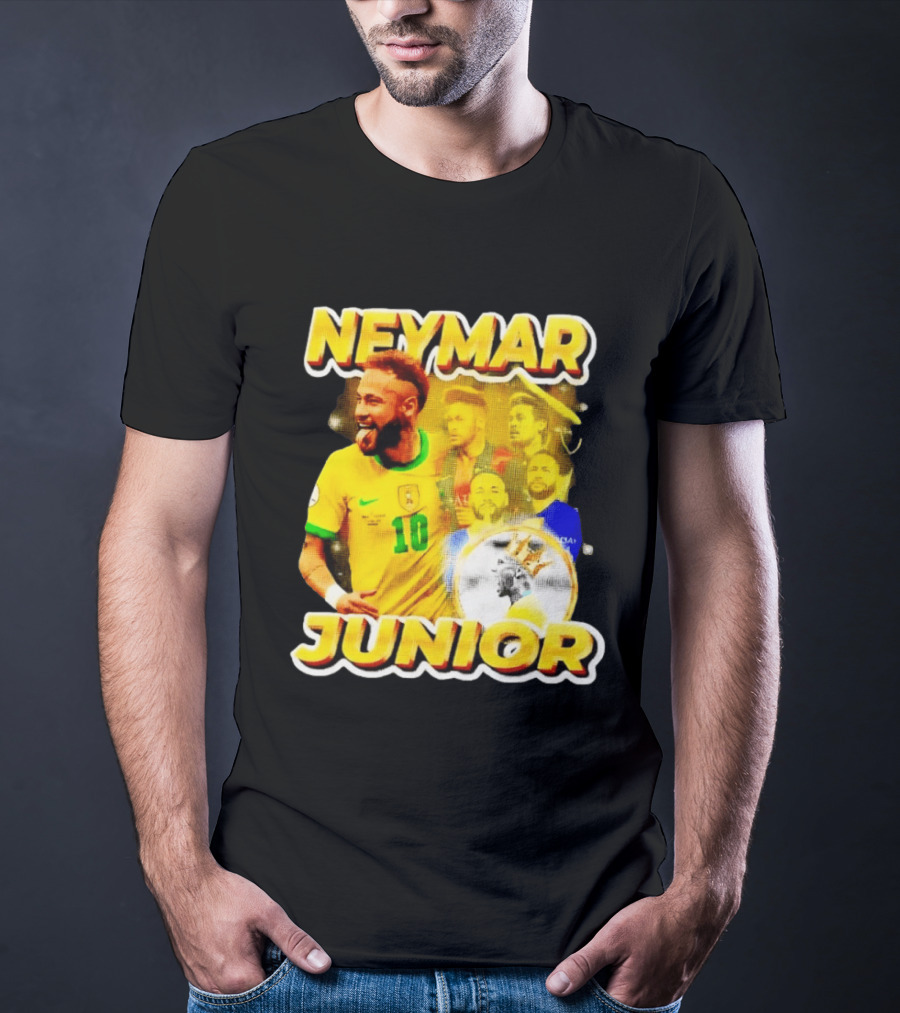 Neymar Junior Brasil National Football Team 10 Celebration Soccer Star T-Shirt